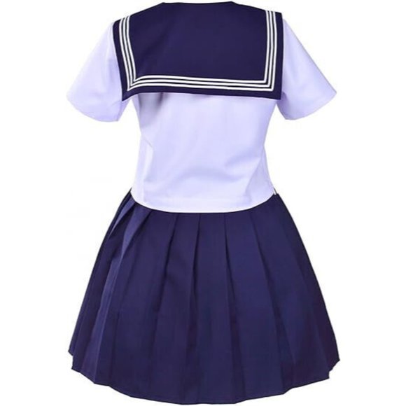 Elibelle Japanese Sailor School Uniform Cosplay Dress with Socks Set Sz‎ 2XL - Picture 3 of 16
